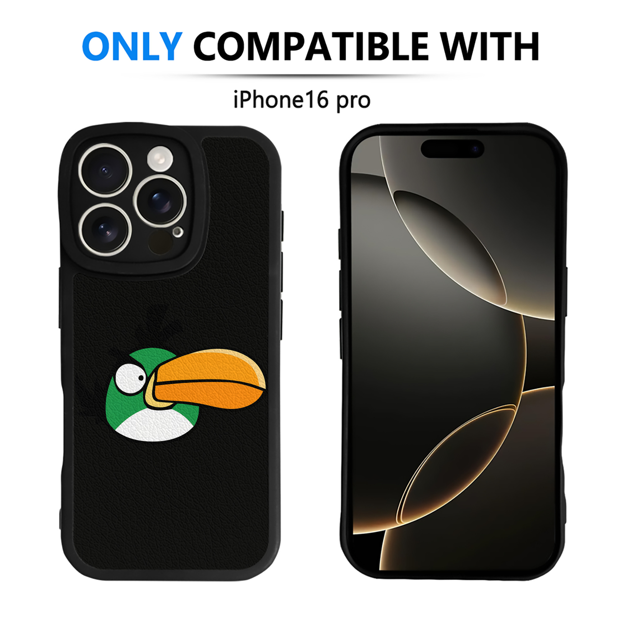 （画像用） Angry Birds アングリーバード 【iPhone 16シリーズ対応】シリコンスマホケース（レザー調） 材質：シリコン